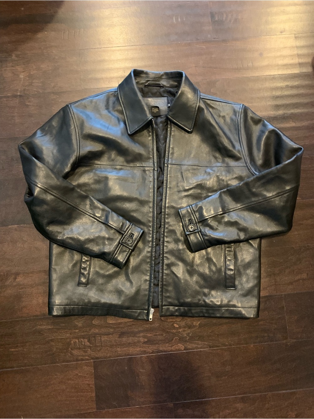 Coach Black Leather Bomber Jacket Vintage